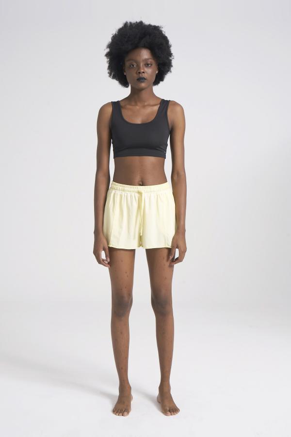 100% Cotton Wide Cut Women's Shorts newces-1044-VY