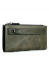 100% Leather Wallet with Phone Compartment newces-010-GR