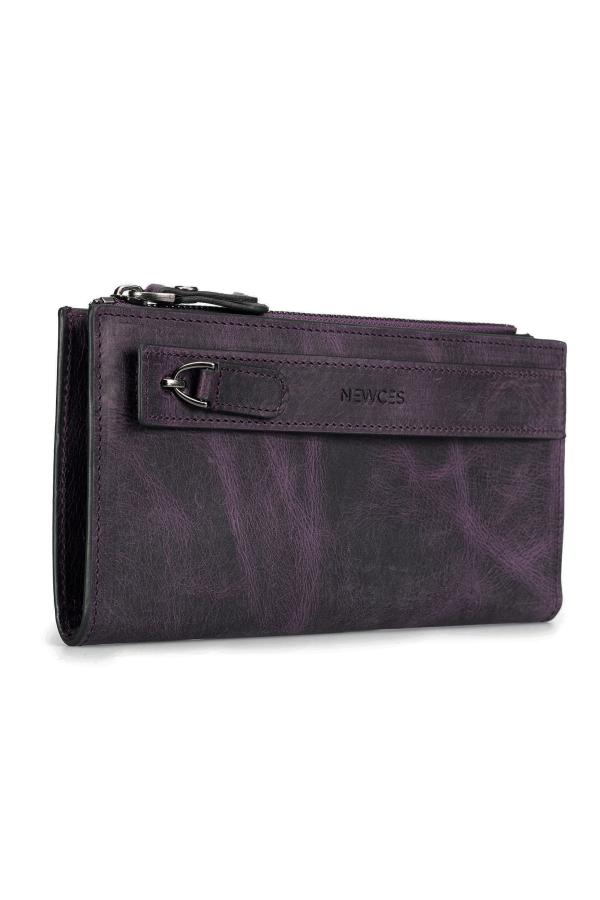 100% Leather Wallet with Phone Compartment newces-010-PR