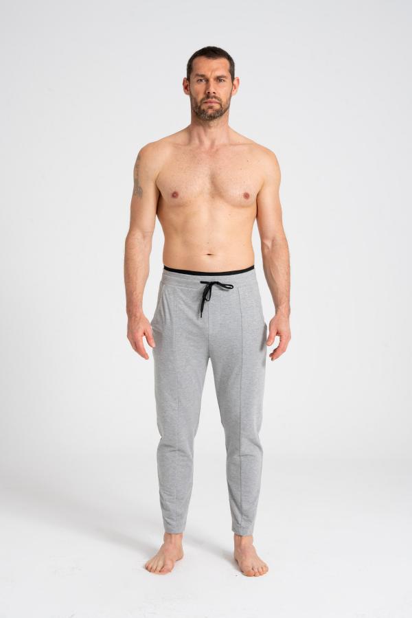 Rib Detailed Men's Sweatpants newces-5008-GM